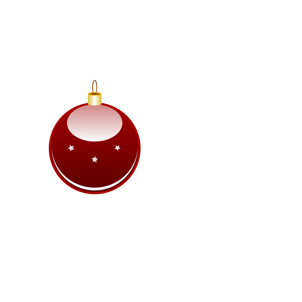 SVG Glossy red Christmas ornament vector clip art