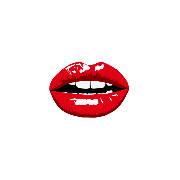 SVG Glossy red lips