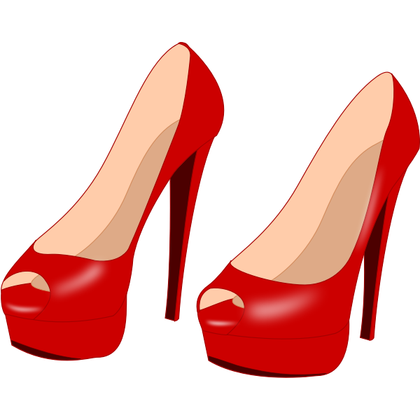 SVG Glossy red stilettos