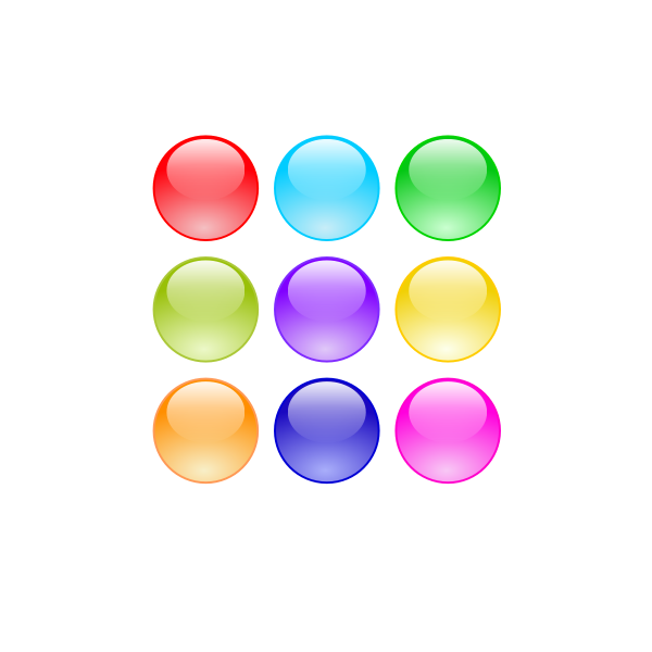 SVG Glossy round buttons