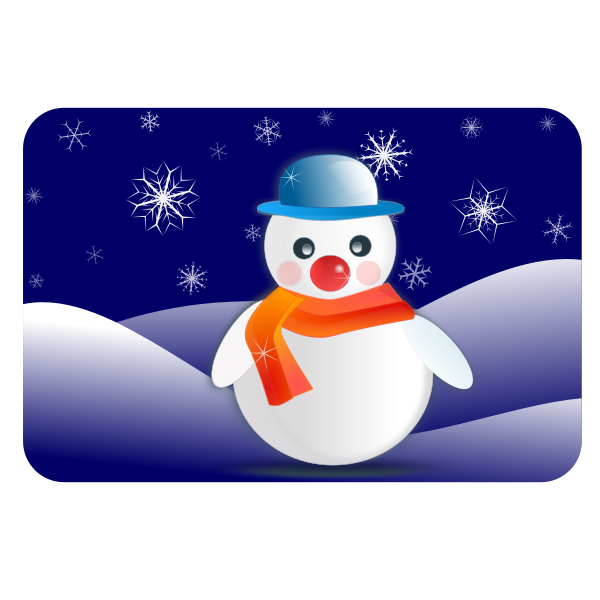 SVG Glossy snowman vector graphics