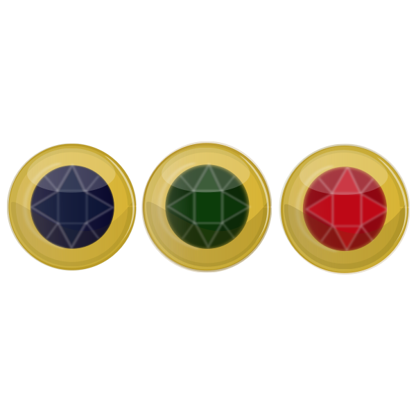 SVG Glossy thick border round gold buttons vector illustration