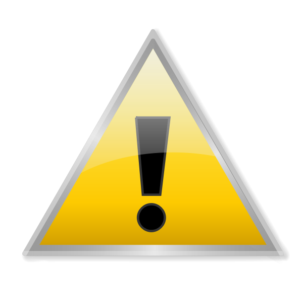 SVG Glossy triangular warning sign vector clip art