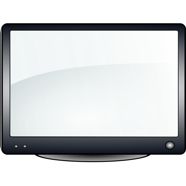 SVG Glossy TV vector clip at