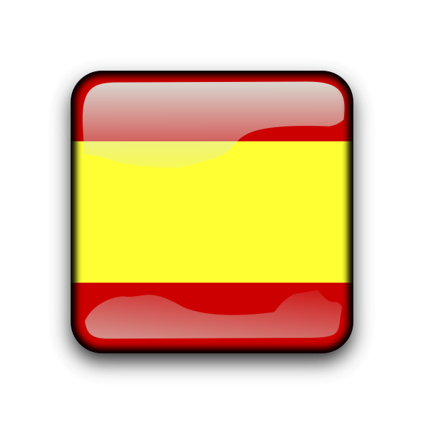 SVG Glossy vector button with Spanish flag