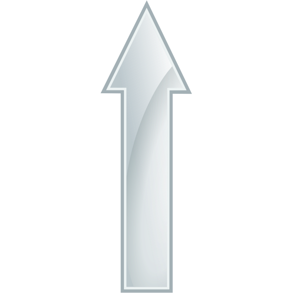 SVG Glossy white arrow vector drawing