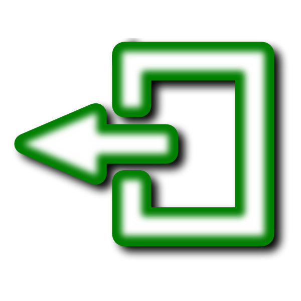 SVG Glowing exit icon vector clip art