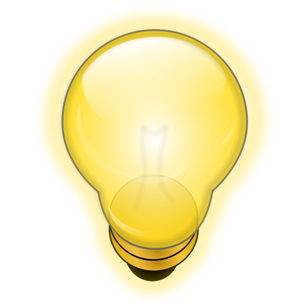 SVG Glowing Light Bulb