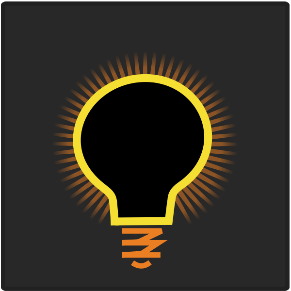 SVG Glowing light bulb illustration
