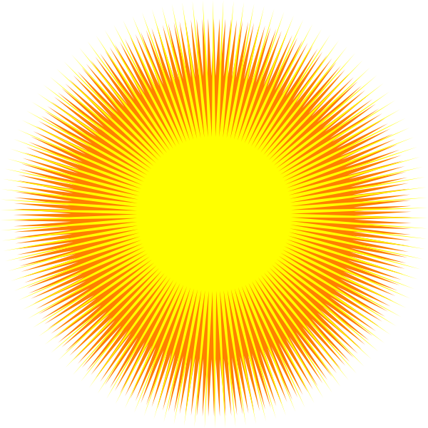 SVG Glowing sun vector clip art