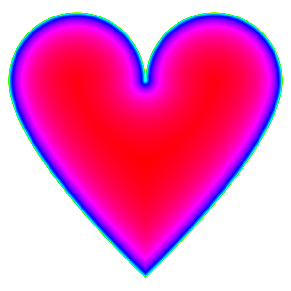 SVG Glowing traditional heart