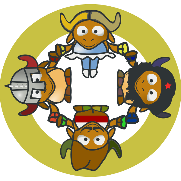 SVG GNU Circle vector illustration