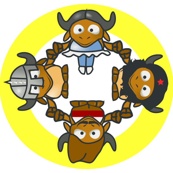 SVG GNU Circle vector image