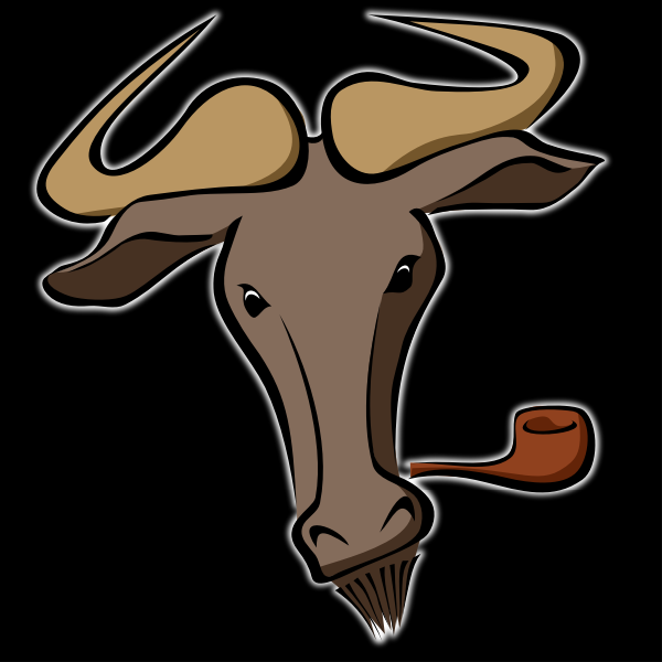 SVG Gnu with pipe