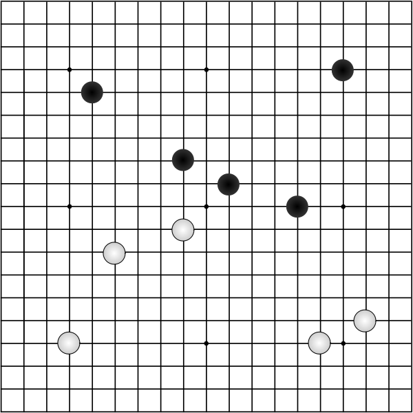 SVG Go Board 19 x 19 With Stones