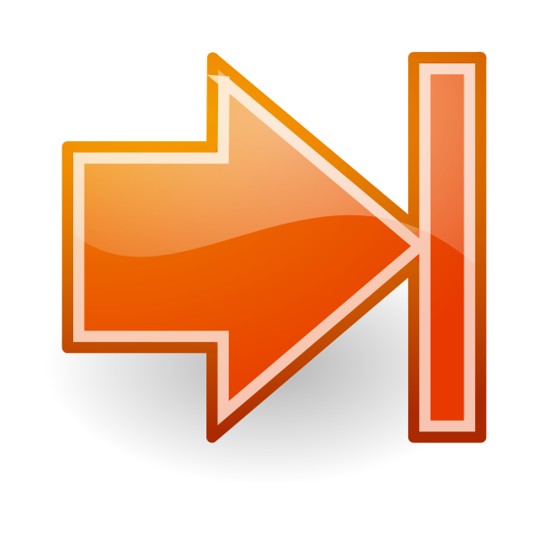 SVG Go Last Orange Button Tango Style