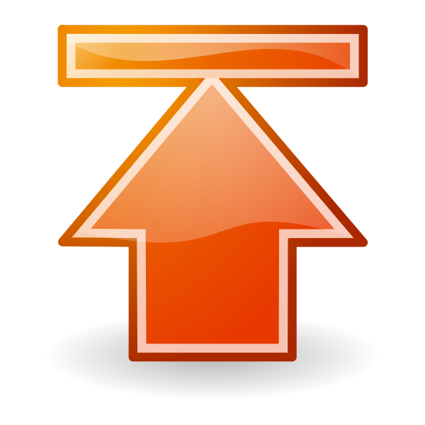 SVG Go Top Orange Button Tango Style