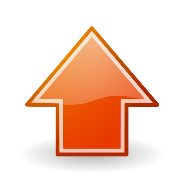 SVG Go Up Orange Button Tango Style