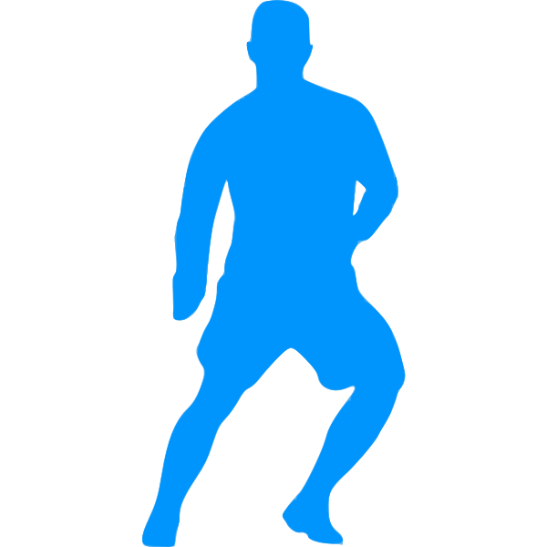 SVG Goalkeeper blue silhouette