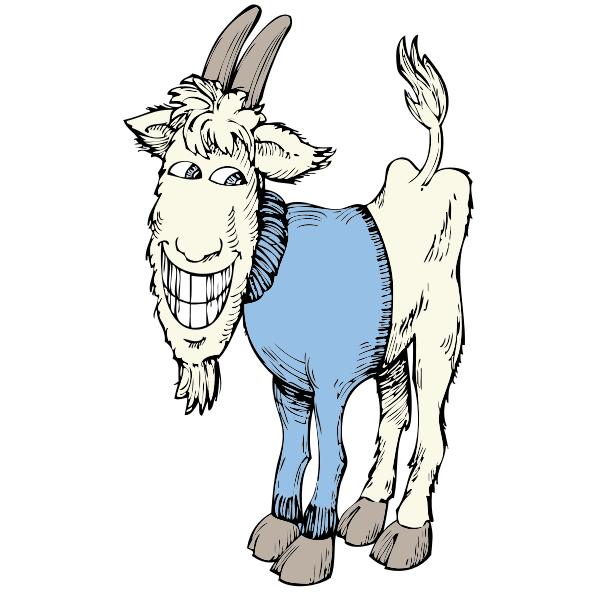SVG goat in a sweater