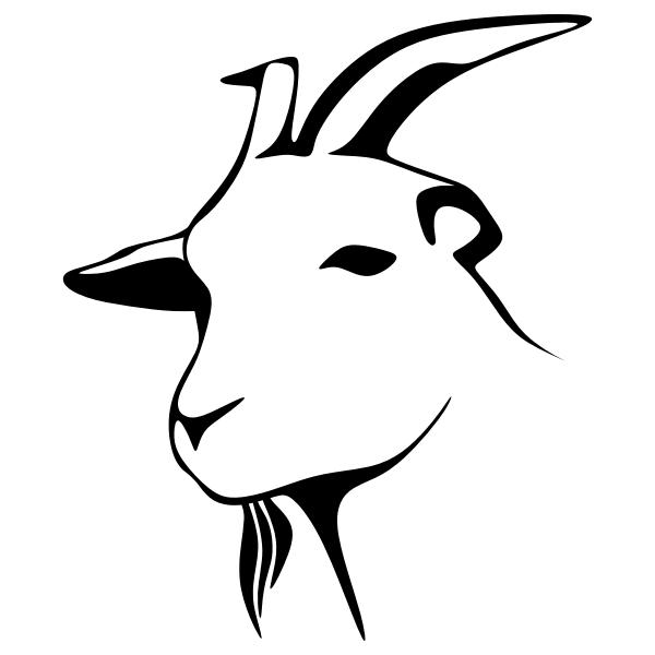 SVG Goat line art