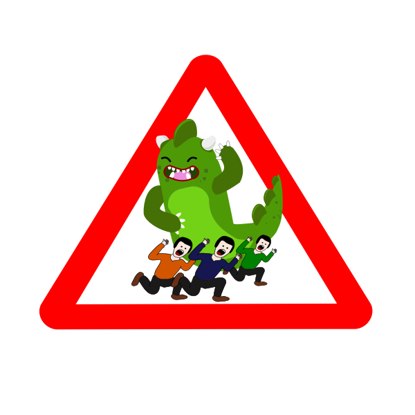 SVG Godzilla danger