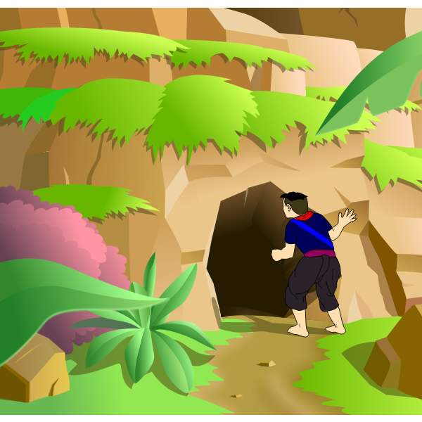 SVG Going into cave