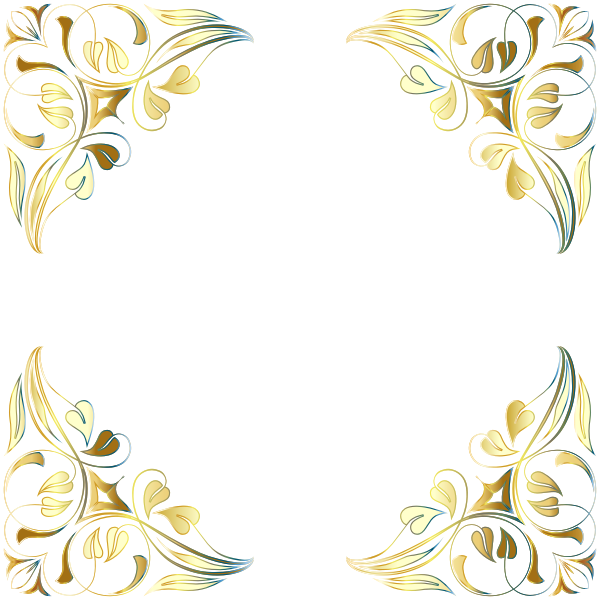 SVG Gold and blue decorative elements for page corners illustration