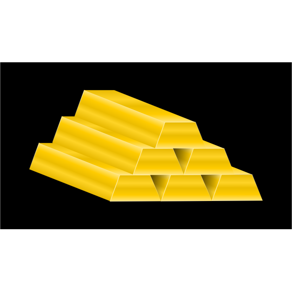 SVG Gold bars vector image