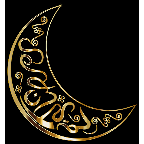 SVG Gold crescent moon