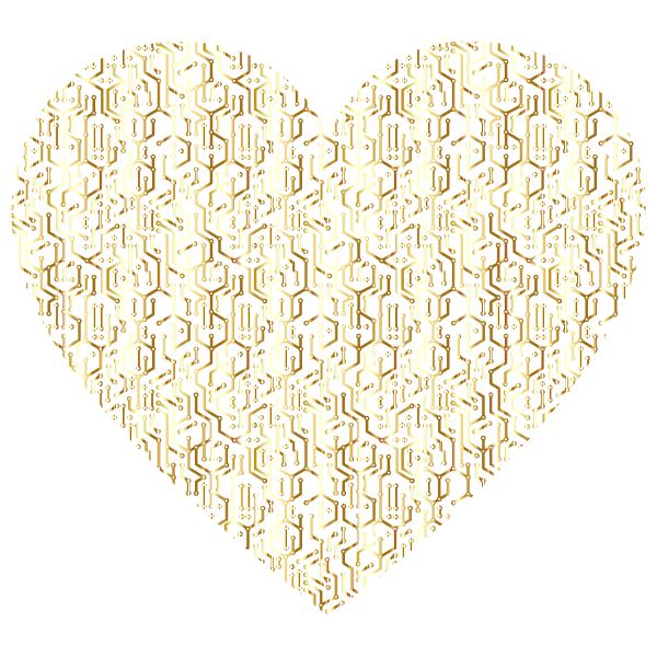 SVG Gold electronic heart