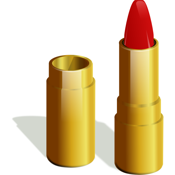 SVG Gold lipstick vector image