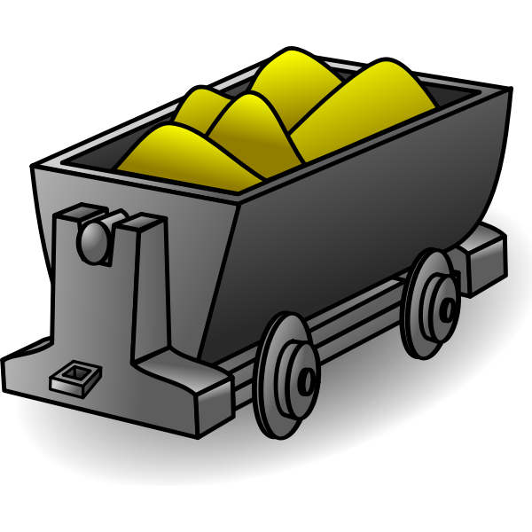 SVG Gold lorry vector image
