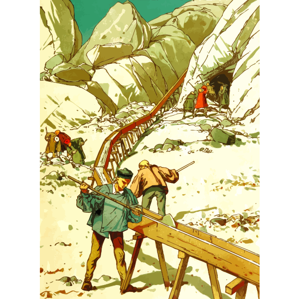 SVG Gold mining