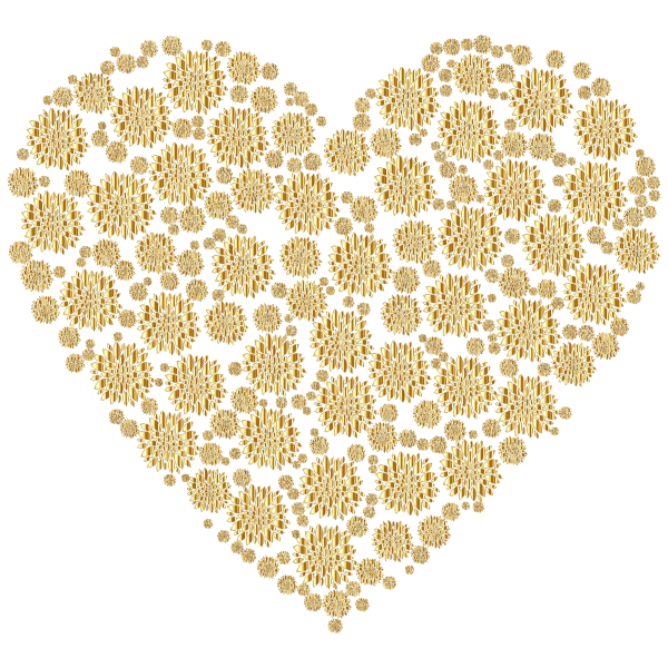 SVG Gold Petals Heart