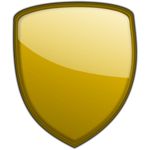 SVG Gold shield vector drawing