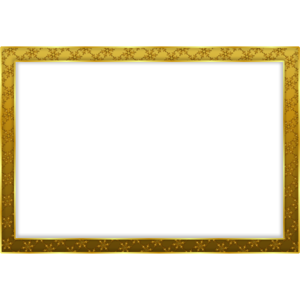 SVG Gold snowflake frame vector graphics
