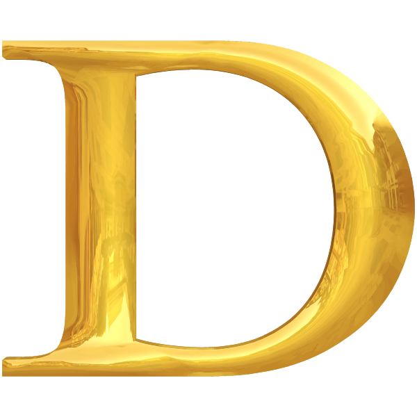 SVG Gold typography D