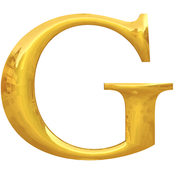SVG Gold typography G