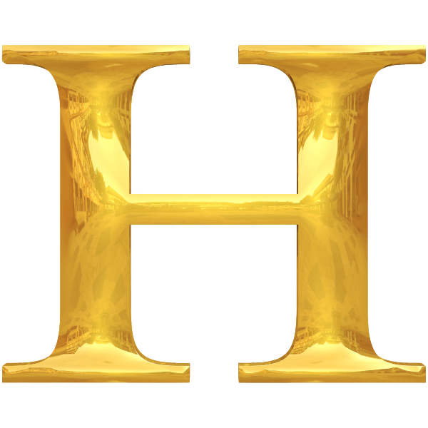 SVG Gold typography H