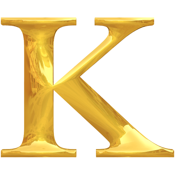SVG Gold typography K