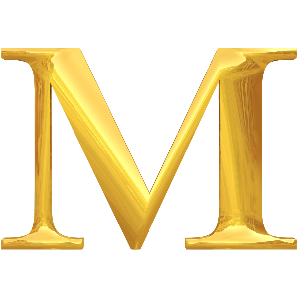 SVG Gold typography M