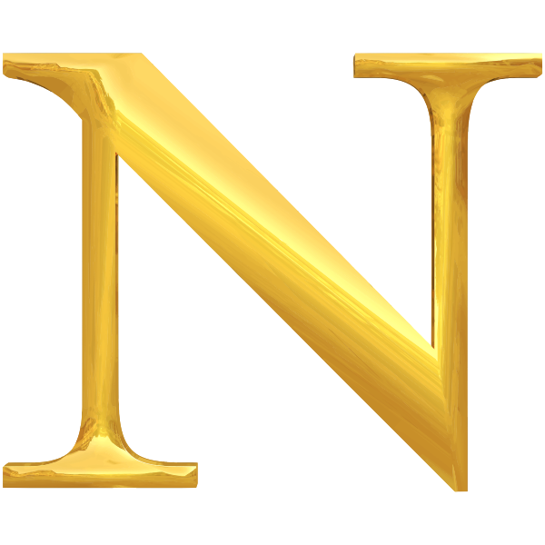 SVG Gold typography N