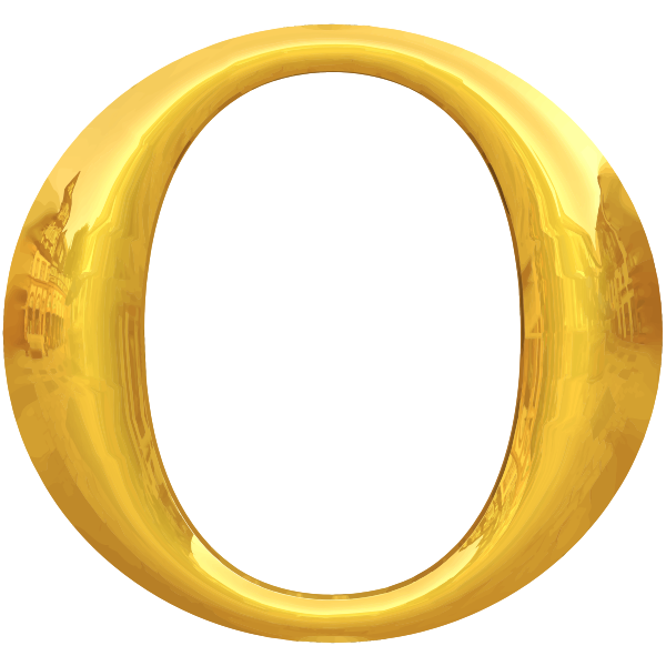 SVG Gold typography O
