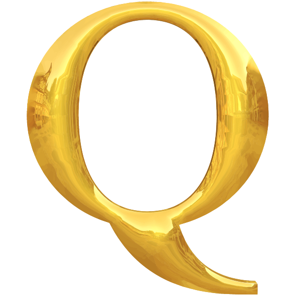 SVG Gold typography Q