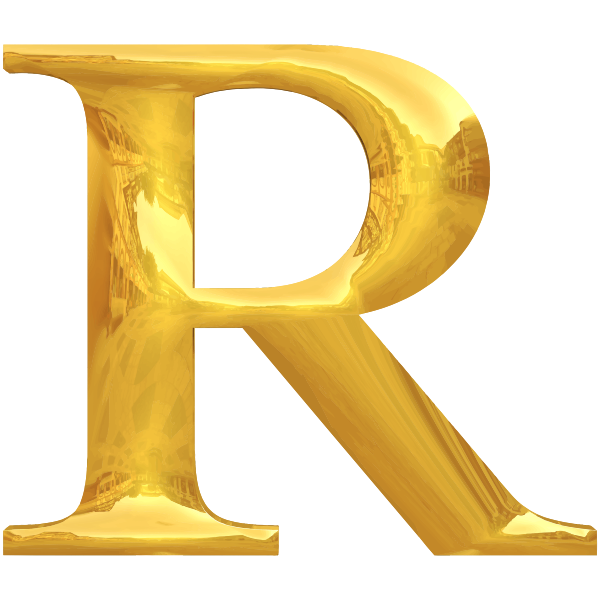 SVG Gold typography R