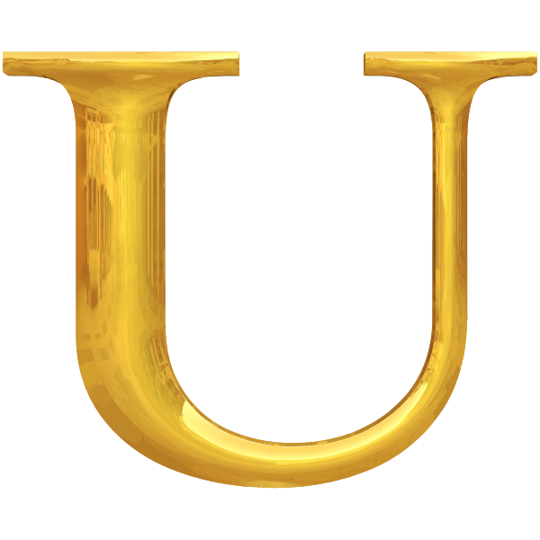 SVG Gold typography U