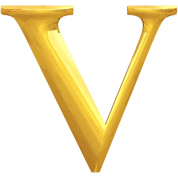 SVG Gold typography V