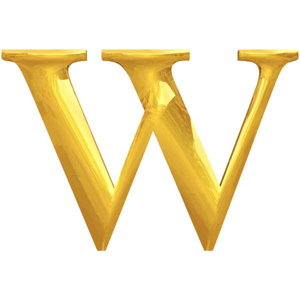 SVG Gold typography W
