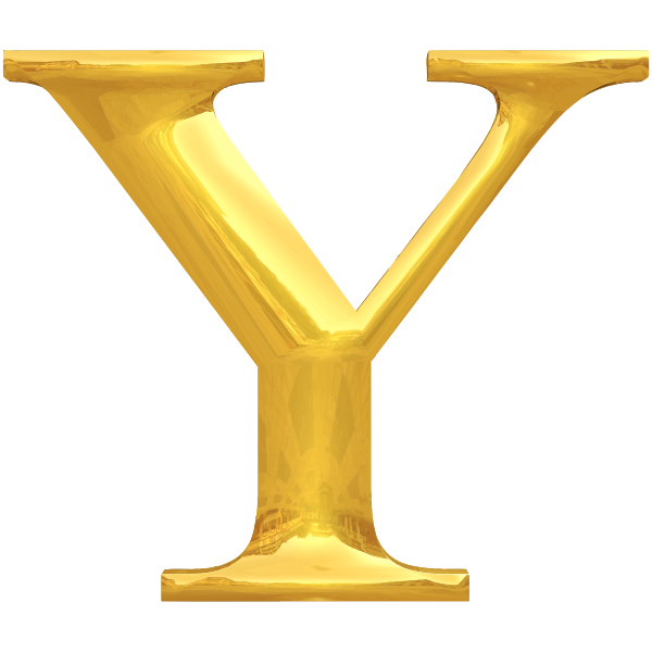 SVG Gold typography Y
